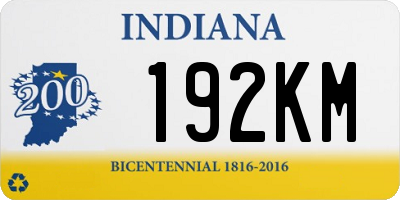 IN license plate 192KM