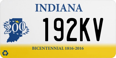 IN license plate 192KV