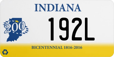 IN license plate 192L