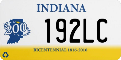 IN license plate 192LC