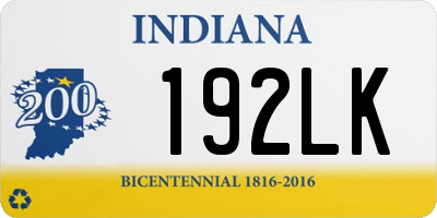 IN license plate 192LK