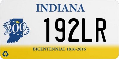 IN license plate 192LR