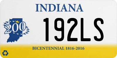 IN license plate 192LS