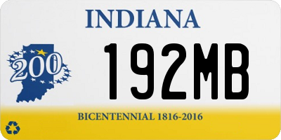 IN license plate 192MB