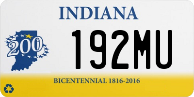 IN license plate 192MU