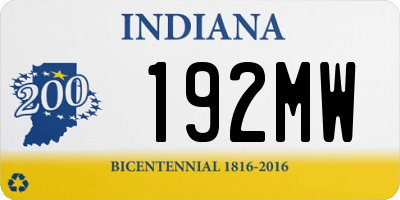 IN license plate 192MW