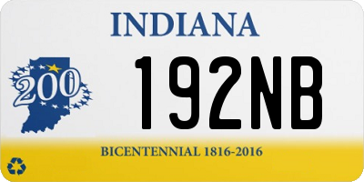 IN license plate 192NB