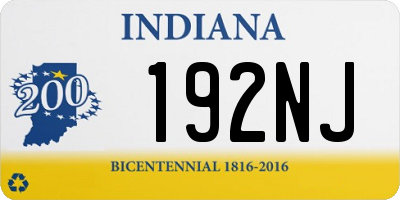 IN license plate 192NJ