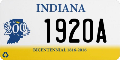 IN license plate 192OA