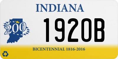 IN license plate 192OB