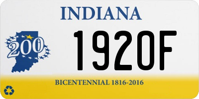 IN license plate 192OF