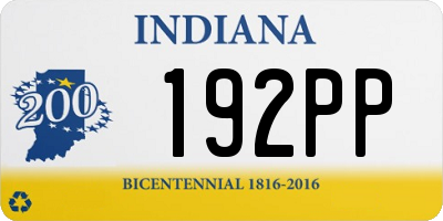 IN license plate 192PP