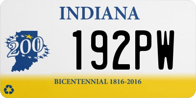 IN license plate 192PW