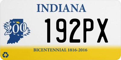 IN license plate 192PX