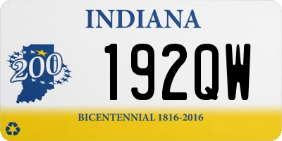 IN license plate 192QW