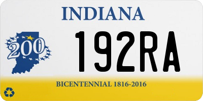 IN license plate 192RA