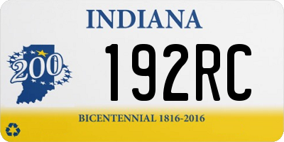 IN license plate 192RC