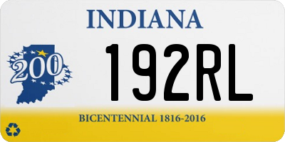 IN license plate 192RL