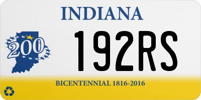 IN license plate 192RS