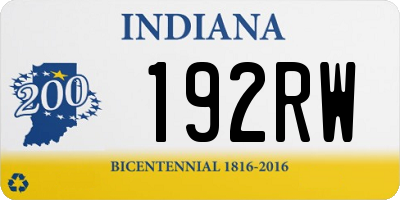 IN license plate 192RW