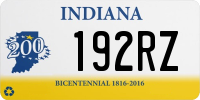 IN license plate 192RZ