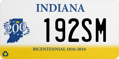 IN license plate 192SM