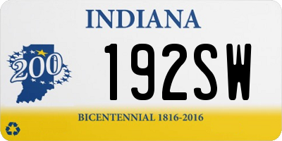 IN license plate 192SW