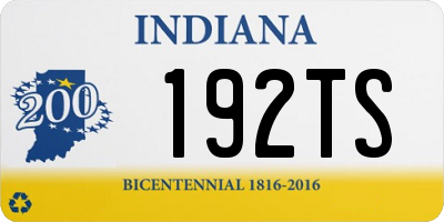 IN license plate 192TS