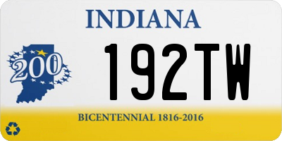 IN license plate 192TW