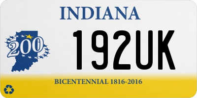 IN license plate 192UK