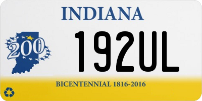 IN license plate 192UL