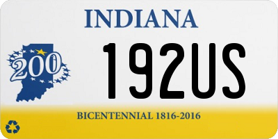 IN license plate 192US