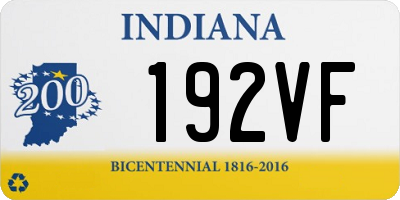 IN license plate 192VF