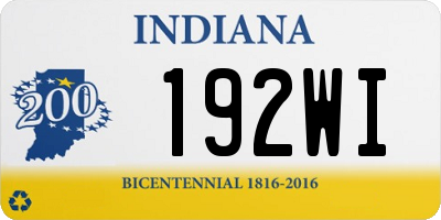 IN license plate 192WI