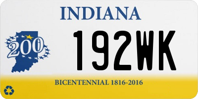 IN license plate 192WK