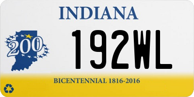 IN license plate 192WL