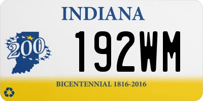 IN license plate 192WM