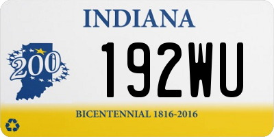 IN license plate 192WU