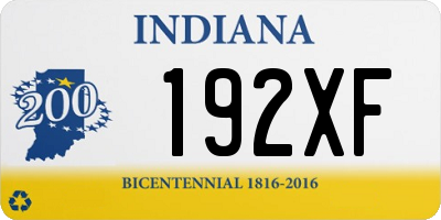 IN license plate 192XF