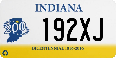 IN license plate 192XJ