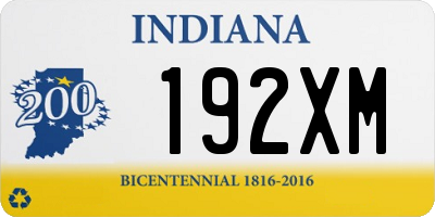 IN license plate 192XM