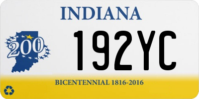 IN license plate 192YC