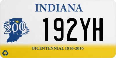 IN license plate 192YH