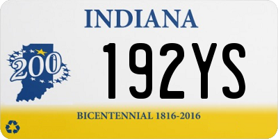 IN license plate 192YS