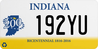 IN license plate 192YU