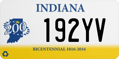 IN license plate 192YV