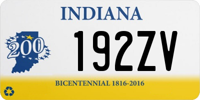 IN license plate 192ZV