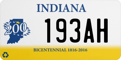 IN license plate 193AH