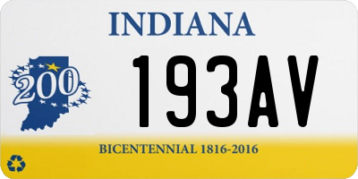 IN license plate 193AV