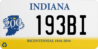 IN license plate 193BI